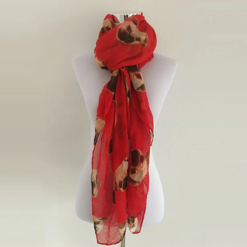 

10pcs/lot MPug Dogs Lycra Scarf New Hot Winter Long Soft Ladies Scarves Fashion London Style Women Pug Dogs Lycra Scarf