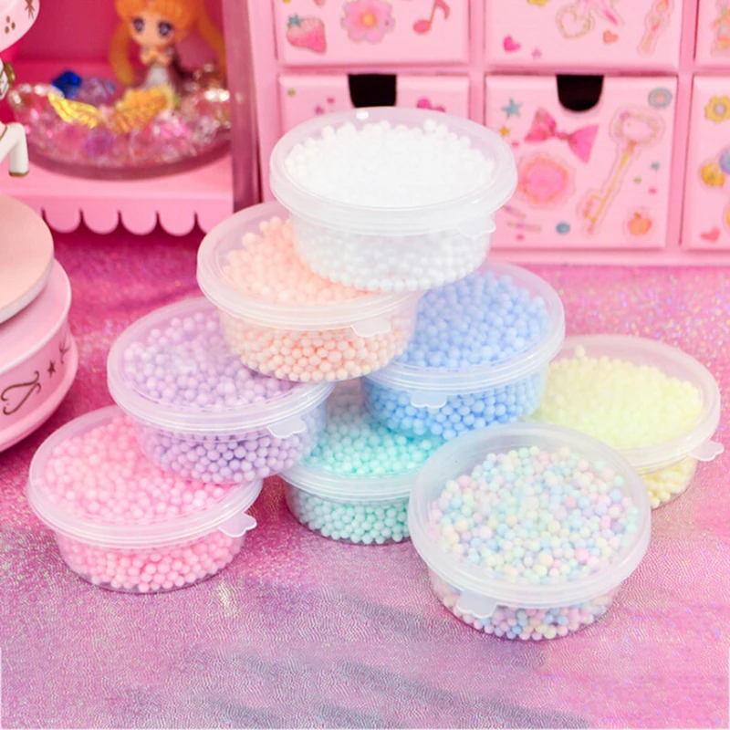 2 шт красочные DIY Поставки слаймов коробка снег грязь Частицы украшения ногтей