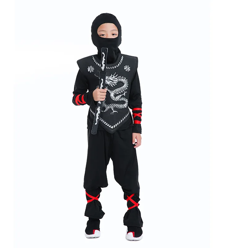 Карнавальный костюм для мальчика. Изображение-ниндзя Невидимый, ассасин, воин-убийца. Одежда для косплея, вечерние, Хэллоуин. Для дня рождения
