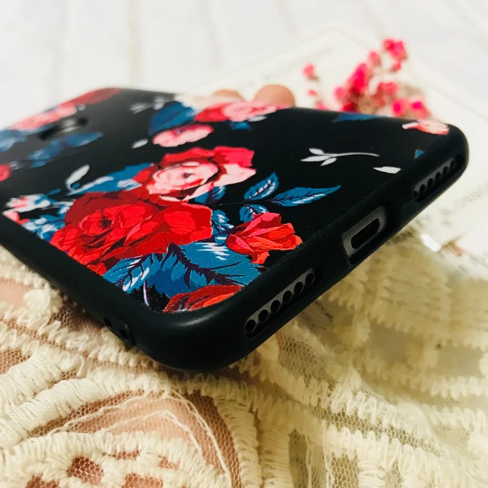 Чехлы для Xiaomi A1 A2 5X6X8 SE ТПУ Мягкий рельеф цветок телефон силиконовый чехол redmi note 4