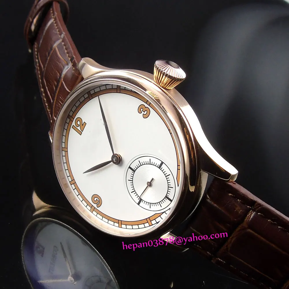 Стерильные мужские часы P188 простой набор из нержавеющей стали 44 мм с розами и