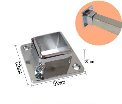 flange 4 шт./лот, алюминиевые 25x25 мм, квадратные фитинги для труб, трубчатый зажим, соединитель, локоть, тройник, одежда, полка, соединение, отображение, хранение - Цвет: flange