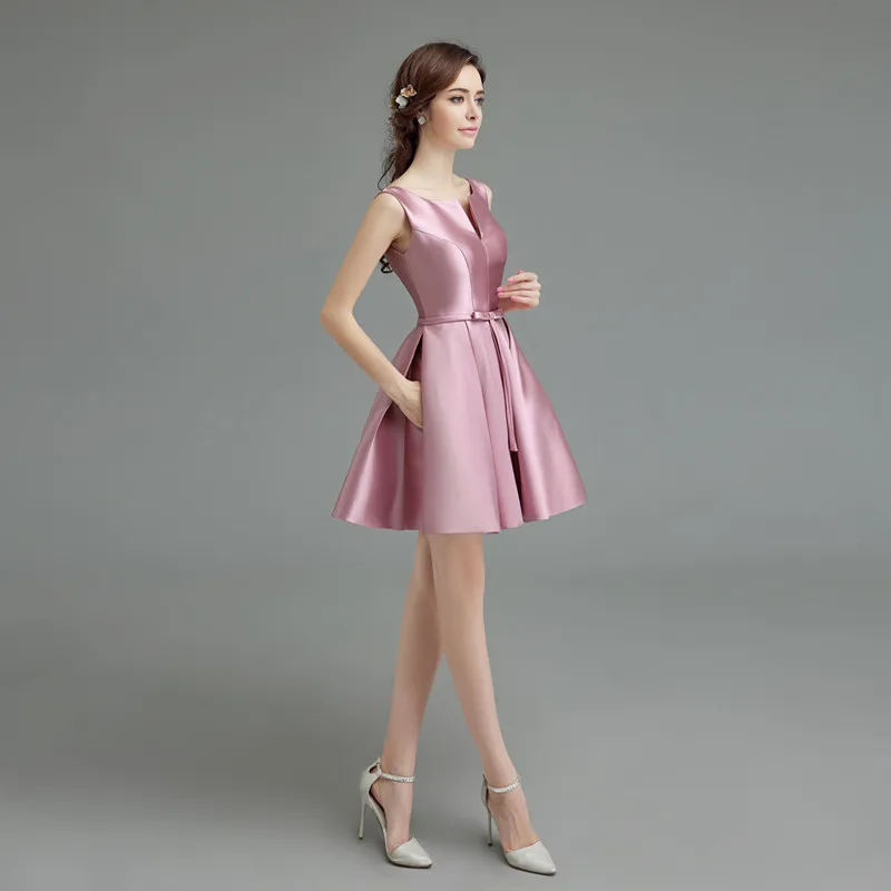 Платье для выпускного вечера es Vestidos De gala платье новый стиль совок шеи розовый