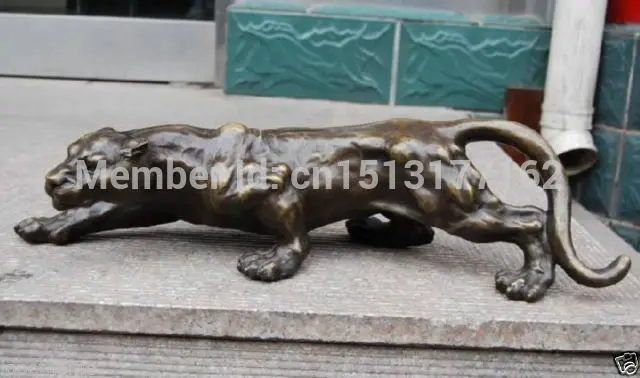 Статуя из редкой бронзы статуя Пантеры леопарда Ягуара кошки гаруды птицы Бог