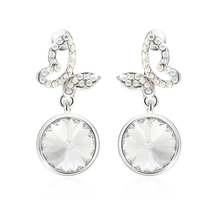 Серьги Warme Farben с кристаллами Swarovski для женщин, хорошее ювелирное изделие, серьги-капли в виде бабочки, вечерние серьги-подвески Brinco Pendiente