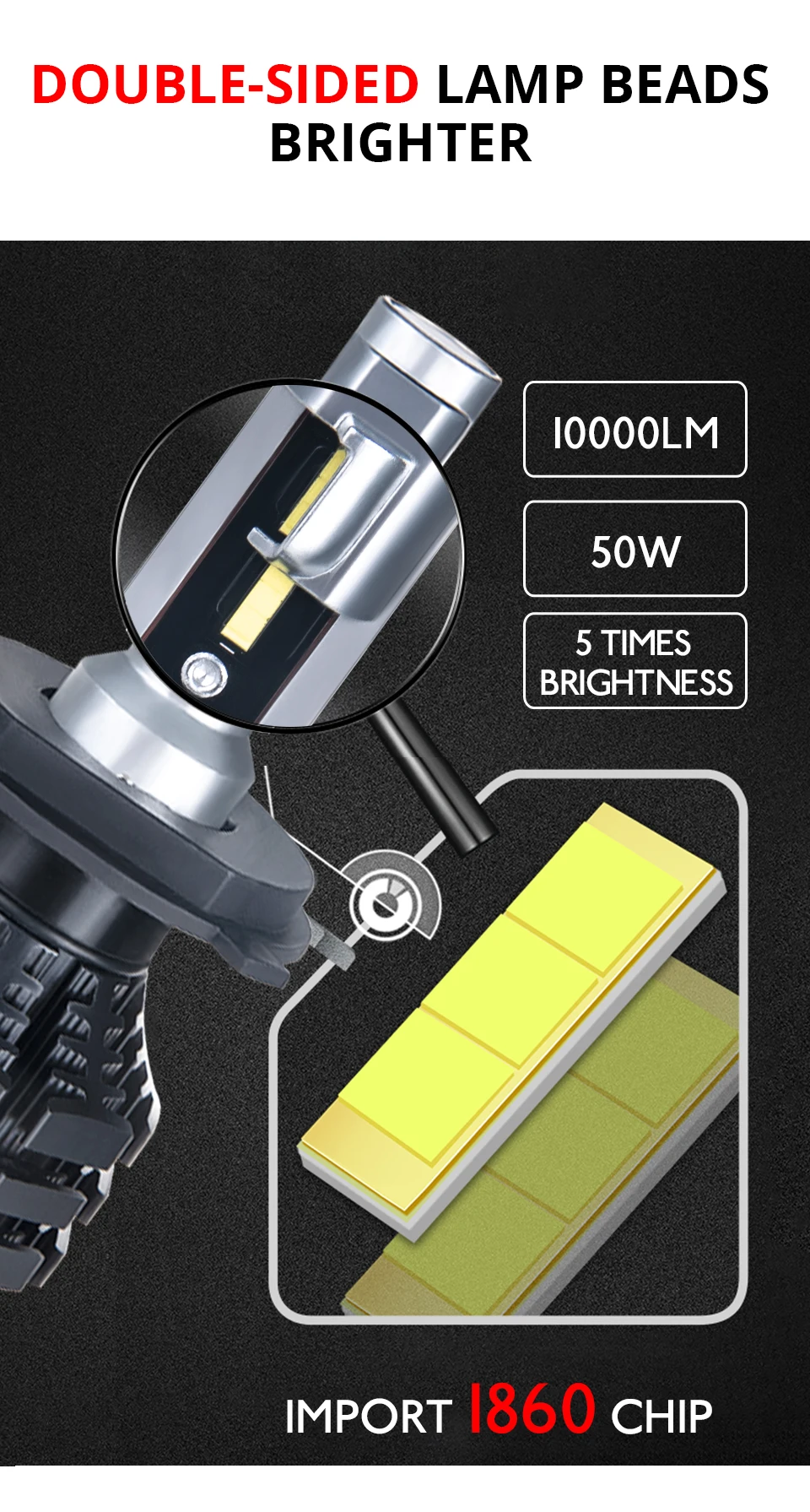 ATcomm H7 H11 H3 H15 светодиодный свет для автомобиля 12V 24V 6500K 8000K 10000K HB3 HB4 9012/Hir2 9004 светодиодный автомобилей фары супер яркий