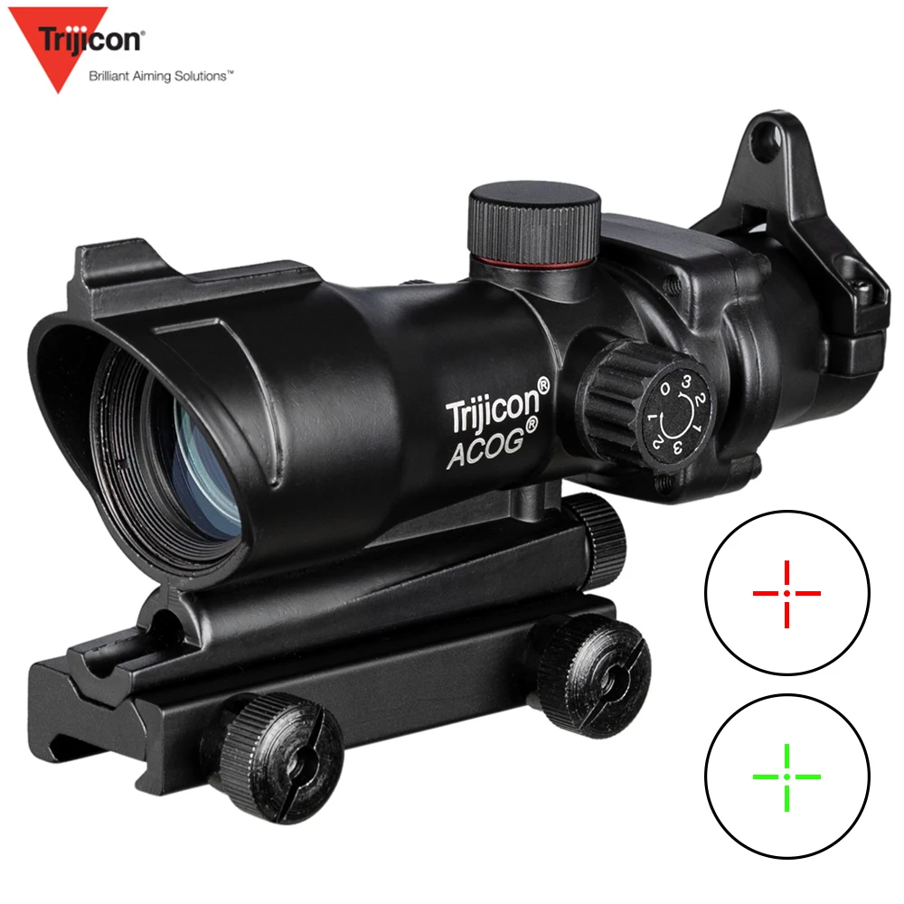ACOG 1X32 красный зеленый крест прицел оптические прицелы охотничьи прицелы с 20 мм рельсы для страйкбола пистолет