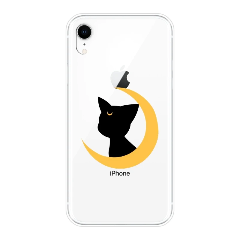 Задняя крышка для iPhone 6 S 6 S 7 8 X XR XS Max силиконовый мягкий милый мультяшный Сейлор Мун чехол для телефона для iPhone 8 7 6 S 6 S Plus чехол