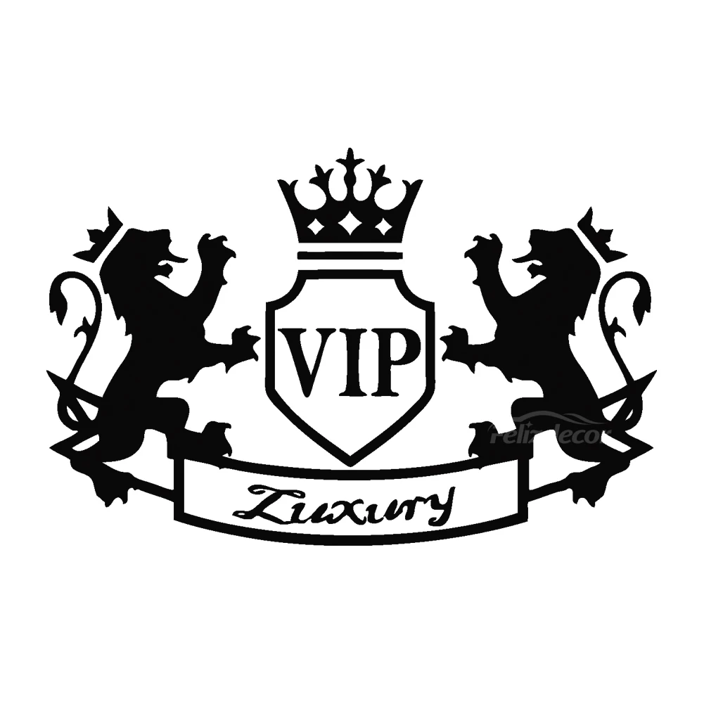 Роскошная Автомобильная наклейка с VIP два льва в короне автомобильная для кузова