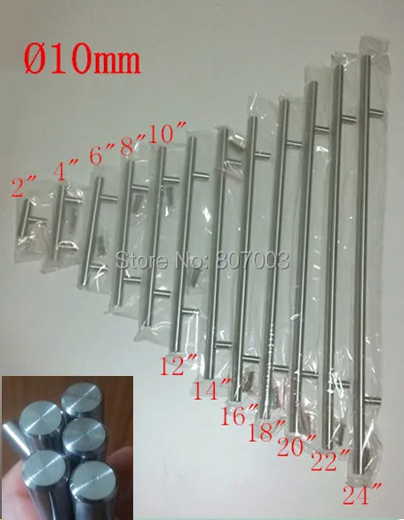 (Диаметр 10 мм Длина: 50 мм) 2 дюйма мебельная фурнитура ручка для кухонного шкафа