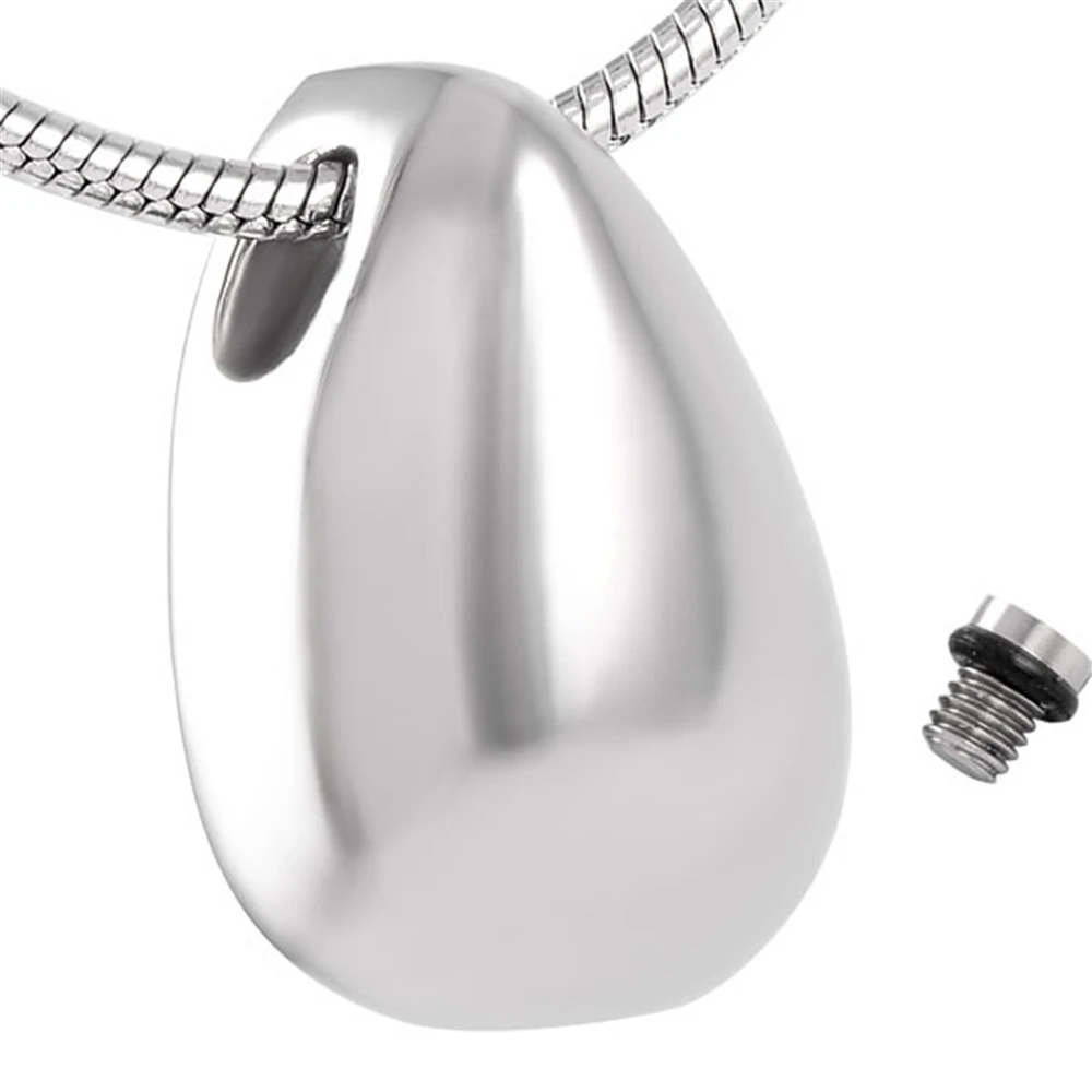 Памятный кулон Tear Drop Shape ожерелье с кремационной урной для праха Φ Подвеска из