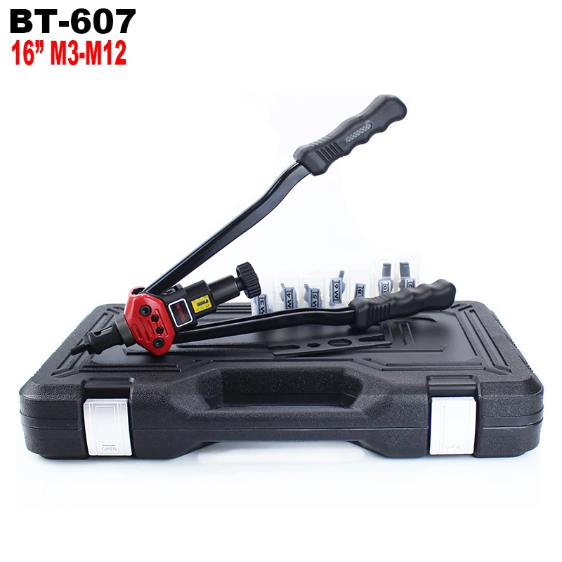 Ferramenta de Rebitagem Manual Manual 16 400 mm m3 m4 m5 m6 m8 M10 M12 com Estojo de Plástico Alicates de rebite