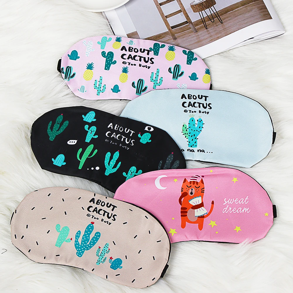 1 шт. модная мультяшная Милая маска для сна с изображением животных мягкая