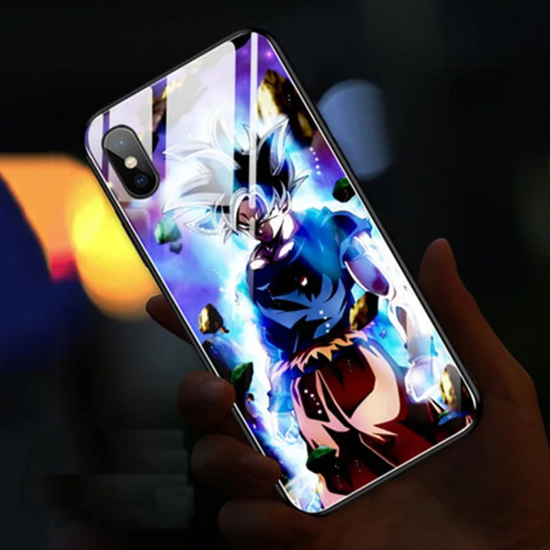 6 EKIND Серия Сердце чехол из закаленного стекла для телефона для iPhone X XS XSMAX светодиодный логотип Вспышка стеклянный чехол для iPhone защитный чехол для телефона - Цвет: 6