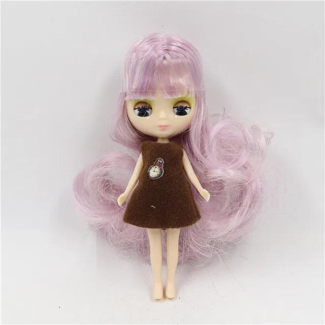 V Фабрика blyth мини-кукла 10 см BJD нормальная кукла тела, случайное платье - Цвет: V