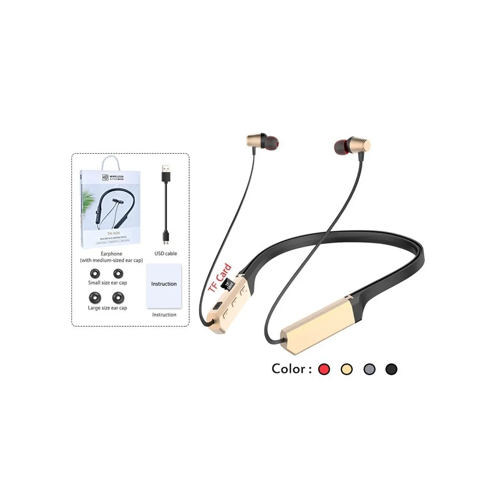 Беспроводные Bluetooth наушники магнитные спортивные с ушным крючком стильные