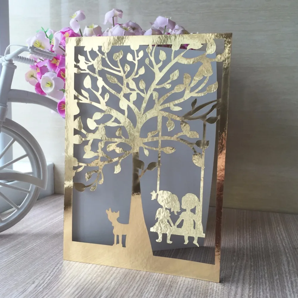 50 шт. новые бумажные ремесла для вечеринки праздника дня рождения дерева