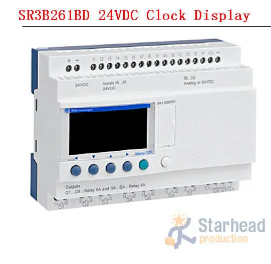 Или б/у Zelio Logic SR3 B261BD SR3B261BD умный релейный модуль для Schneider PLC с часами lcd панель 054998