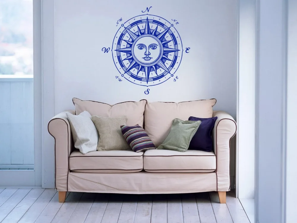 Креативные съемные настенные наклейки с изображением солнца лица