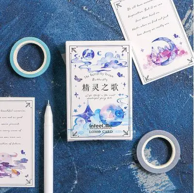 28 шт./лот различных стилей Фея песня мини коробку декоративные карты ЛОМО DIY