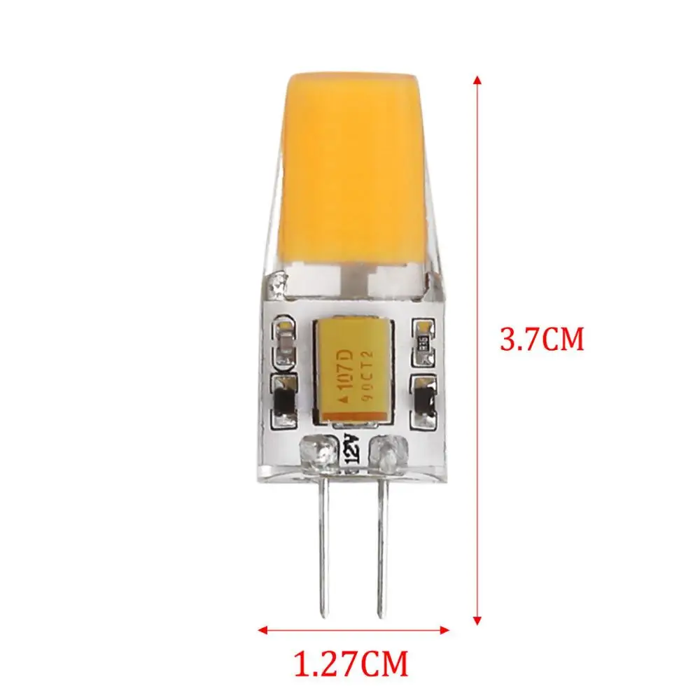 G4 4W COB DC12V G9 E14 силиконовый чехол с украшением в виде кристаллов SMD/COB светодиодный лампочка прожектор в форме кукурузы лампы 3/4/6/8 Вт Керамические светодиоды лампы заменить галогенные G4 для люстры - Испускаемый цвет: G4 4W COB DC12V