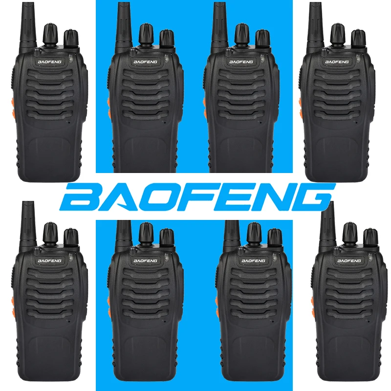 8pcs Baofeng bf 888S Walkie Talkie 6km UHF VHF FM 400-470MHz Portable CB Ham Radio Station FM hf Transceiver 16 Channels bf 888s enlarge