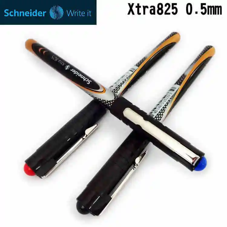 

3 шт., гелевые ручки Schneider Xtra 825, шариковые ручки для подписей, студентов, 0,3 мм, черные/синие/красные, офисные и школьные принадлежности