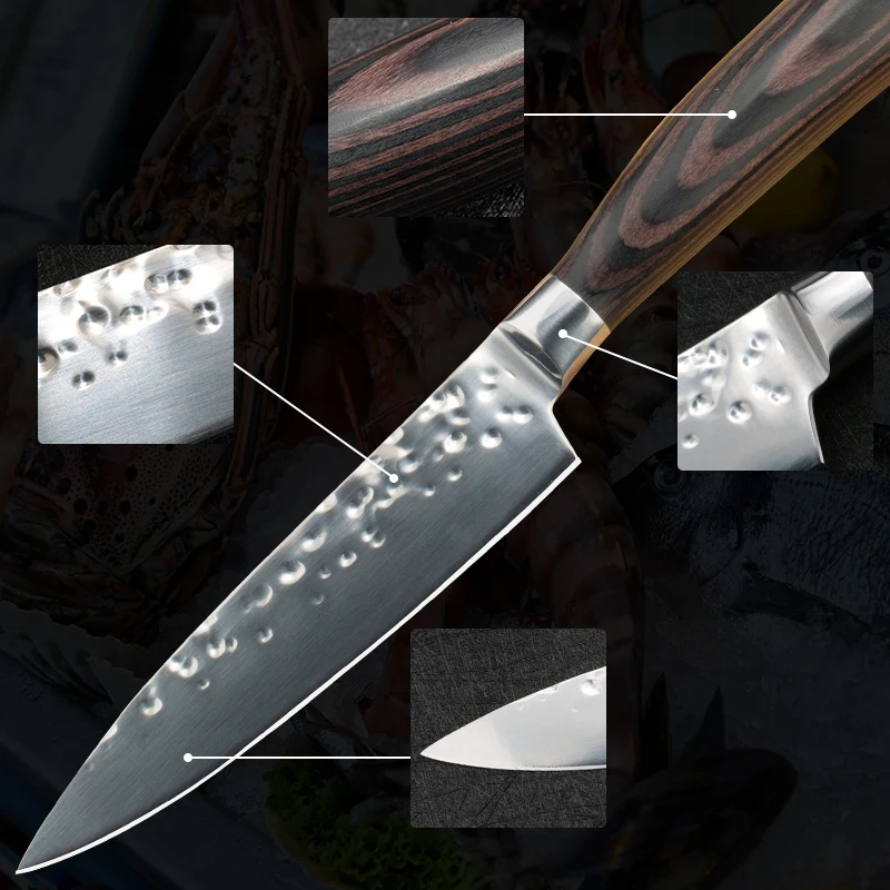 Кухонные ножи высокого качества профессиональный японский нож Santoku 7cr17 из