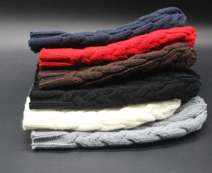 Женская шапка Skullies Beanies Зимние шапки для женщин 18 см большой натуральный мех помпон шапка женская твист вязаные шапки