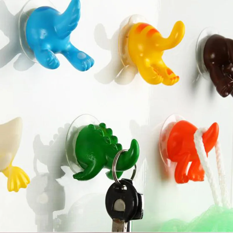 2017 новые декоративные Мультяшные животные хвост крюк смешные формы настенные