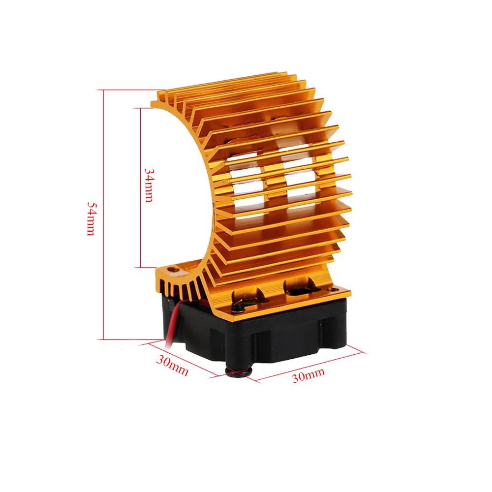 Радиатор двигателя 7014 с охлаждающим вентилятором для HSP 1/10 RC Car 540/550 3650|motor heat sink|motor