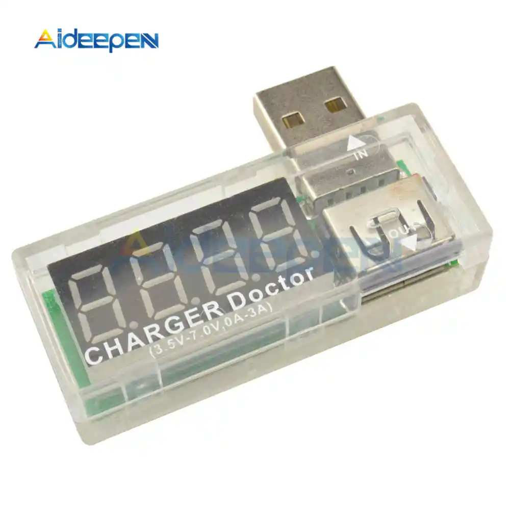 Светодиодный дисплей цифровой вольтметр Амперметр USB измеритель напряжения тока