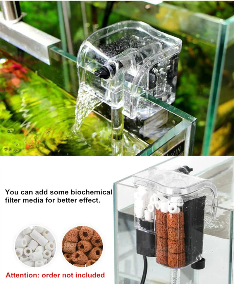3 Вт подвесной внешний аквариумный фильтр Водяной кислородный циркуляционный