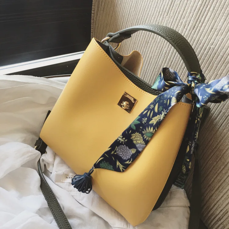 

Silk scarf Bump Color single shoulder bag diagonal handbag fashion simple hundred-lap luxury handbags women bags designer bolsa