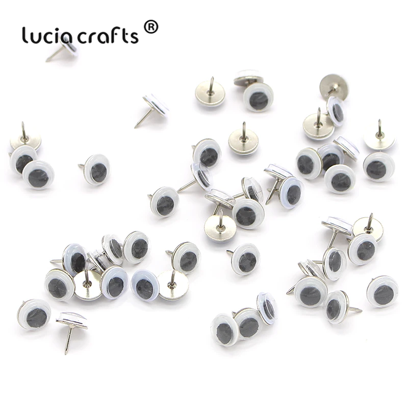 Распродажа! Lucia crafts 30 шт. 10 мм мультфильм Wiggly Googly Eyes Pushpin металл ремесло Офис Школьные принадлежности DIY ручной работы материал CH1221