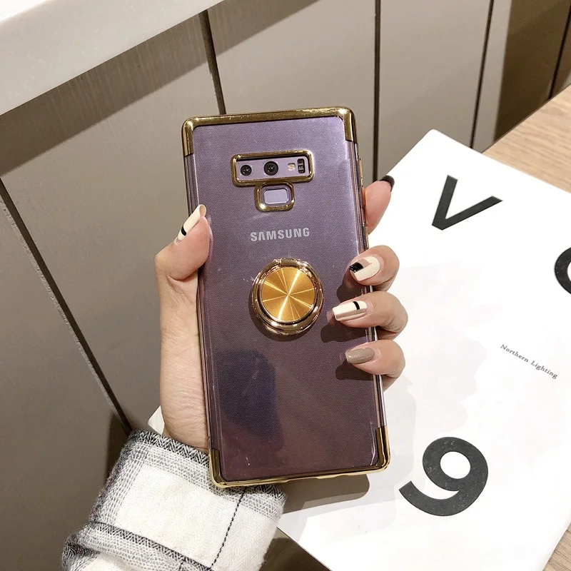 Чехол с металлическим кольцом для Samsung A20 A50 A70 A40 M10 M20 M30 Магнитный чехол-держатель