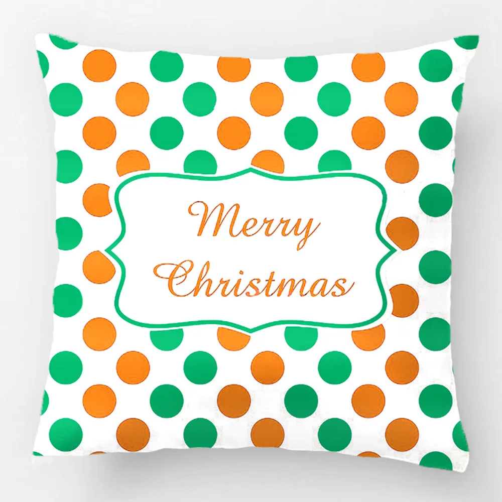 

Red And Green Polka Dot Pattern Christmas Wedding Decorative Cushion Cover Pillow Case Customize Gift For Sofa Seat Pillowcase