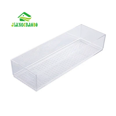 Long Transparent JiangChaoBo, кухонный ящик, ящик для хранения, пластиковая многослойная перегородка, Настольная отделочная коробка, коробка для хранения столовой посуды - Цвет: Long Transparent