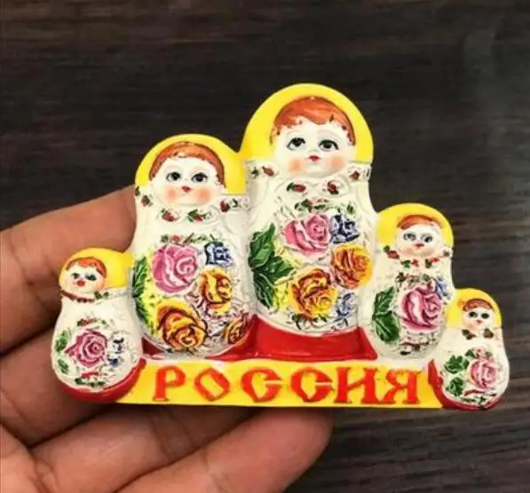 006 СПБ, русский набор кукол Деревянные 3D магниты на холодильник туристические сувениры холодильник магнитные наклейки домашний декор - Цвет: 006