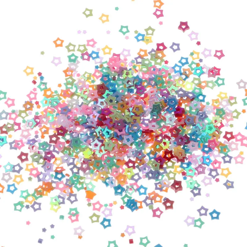 Пайетки с полыми звездами 30 г 3 х1 мм | Дом и сад