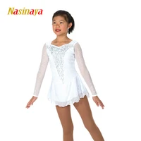 nasinaya figure skating dress customized competition ice skating skirt for girl women kids patinaje gymnastics performance 276