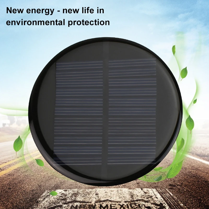 DIY Solar Panel 6V 2W 0.35A 80MM Circle Round Polycrystalline Silicon Power Epoxy Board Cell Module Mini | Электроника