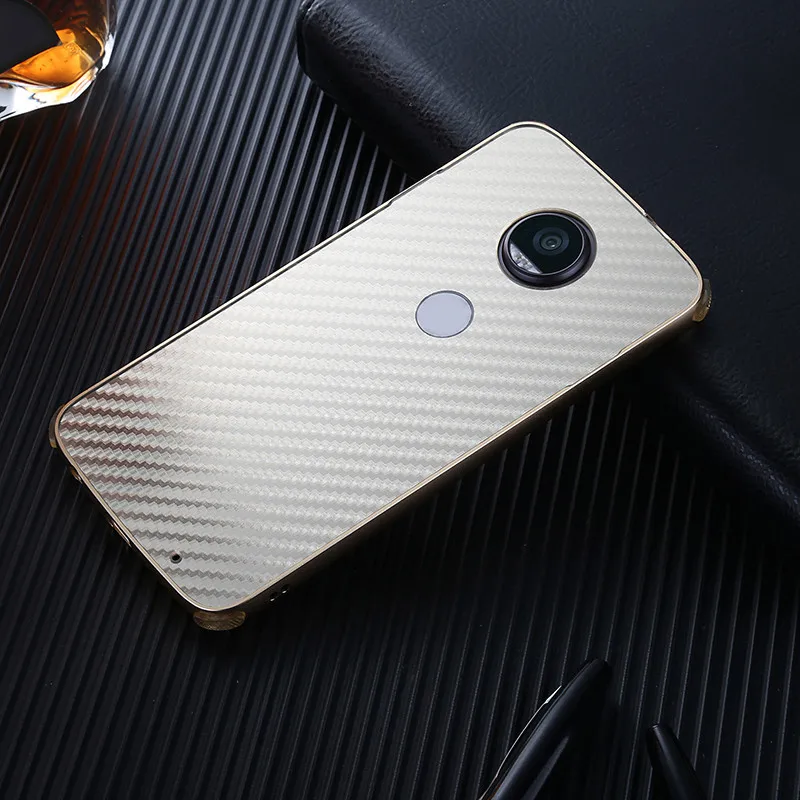 Роскошный металлический бампер чехол для Motorola MOTO Z2 Play Fundas PC задняя крышка чехол из углеродного волокна для MOTO Z2 Play чехол для телефона