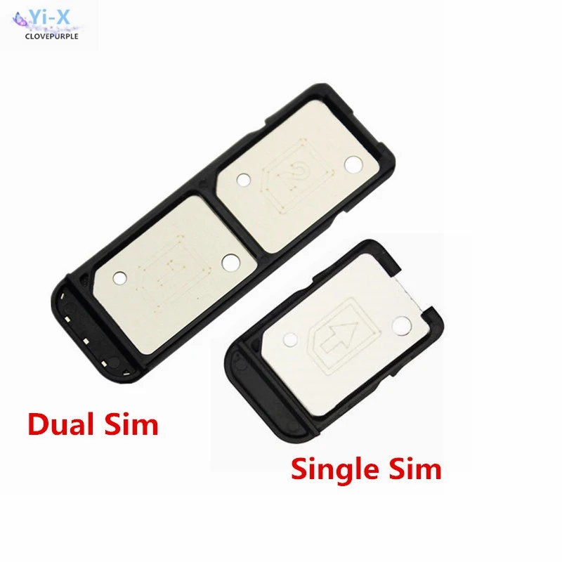 10pcs/lot SIM Card Slot Holder For Sony Xperia XA Ultra XAU C5 C6 E5 Dual  Single Sim Reader Micro SD Memory Tray Card Holder