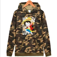 anime monkey d luffy camouflage hoodie men hooded sweatshirts male sportswear brand clothing hip hop moleton masculino