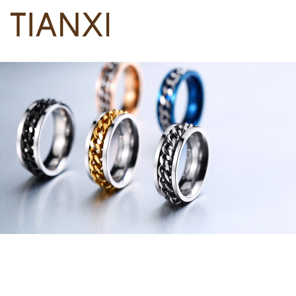 TIANXI новая часть покрытие золото/черный человек спина цепи кольцо для