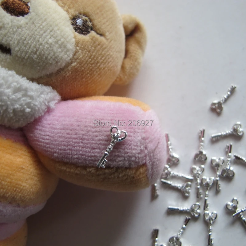 10 шт. металлические подвески в виде серебряного ключа|charms nail art|nail artcharms |