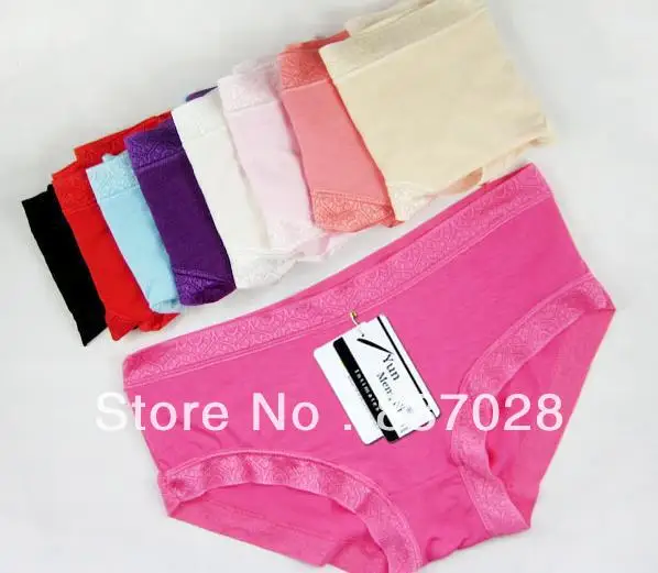 Бесплатная доставка 5 шт./лот горячие женские кружевные трусики из бамбукового