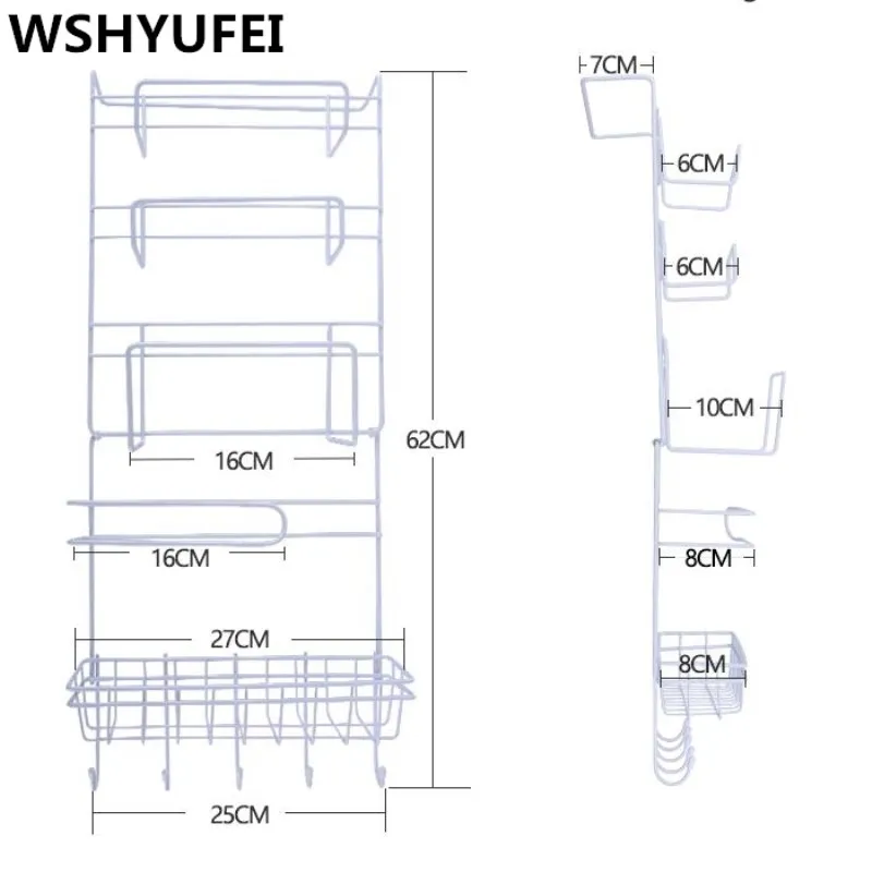 Кухонная боковая полка для новой эры стеллаж боковой стены хранения с трещинами