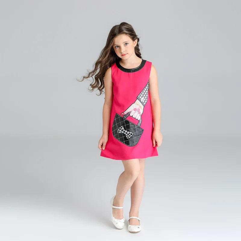 Летние платья для девочек 2018 г. Детское платье трапециевидной формы милые